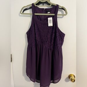 Torrid Sleeveless Top. Size 1. Dark purple.